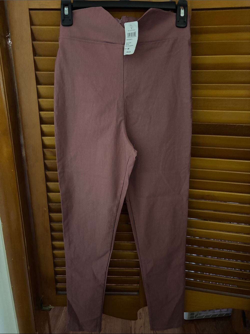 Windsor Slim High-Rise Chinos in Mauve